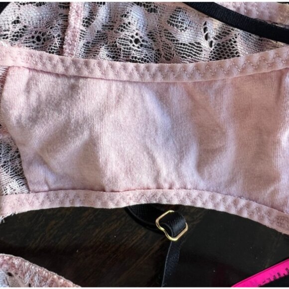 LA SENZA Sexy Lace Pantie / Pink & Black / Size L - Picture 6 of 9